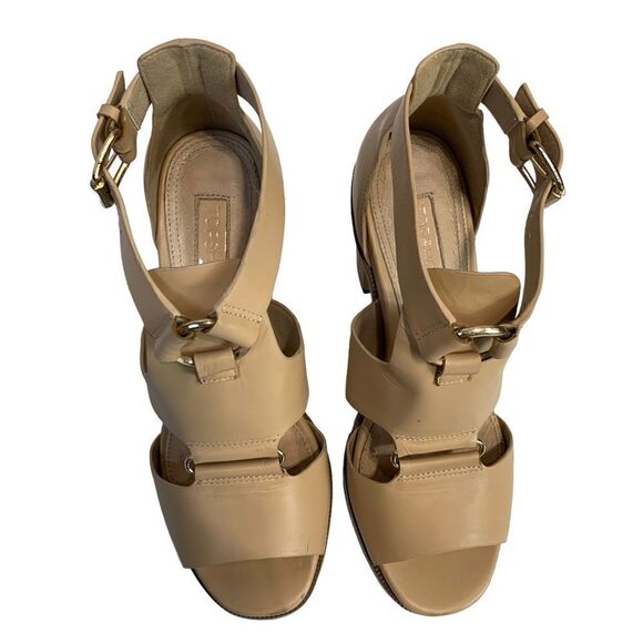 topshop Chunky Heel Tan Shoe - Picture 2 of 7
